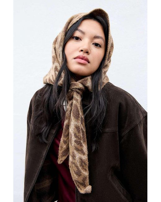 Damson Madder Black Knitted Head Scarf At Urban Outfitters
