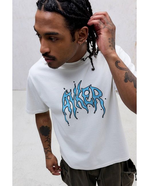 Ayker White Drip Graphic Graphic Tee for men