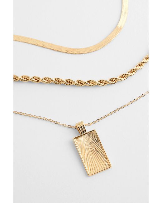 Silence + Noise White Silence + Noise Layered Rectangle Pendant Necklace 3-pack