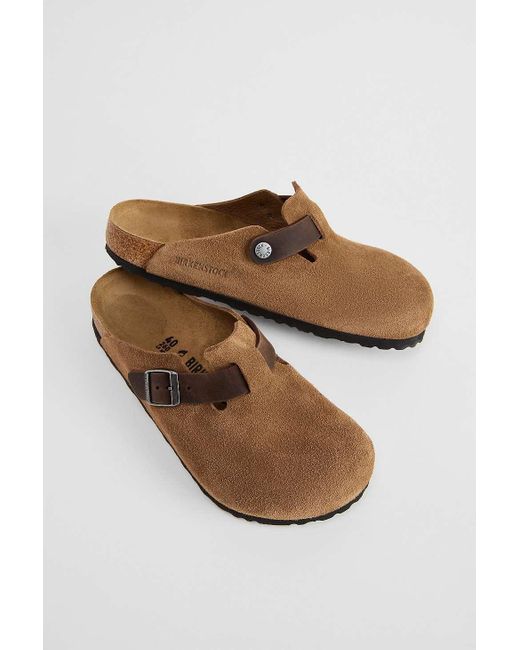 Birkenstock Brown Dark Tea Boston Clogs for men