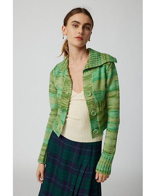 Urban Outfitters Green Uo Kennedy Cardigan