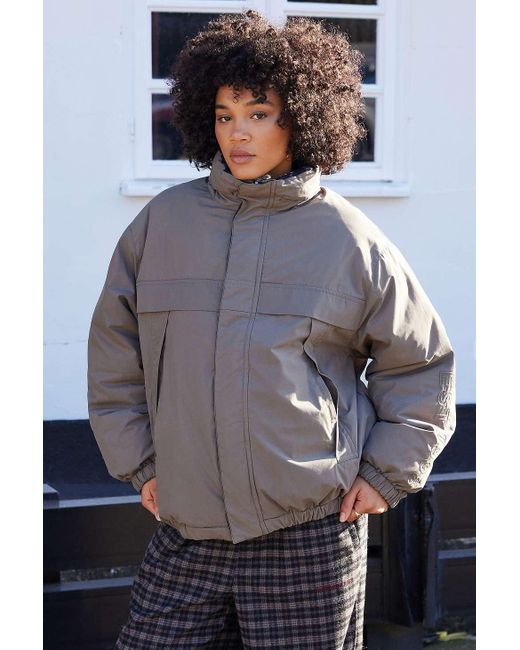 BDG Gray Nara Reversible Padded Jacket