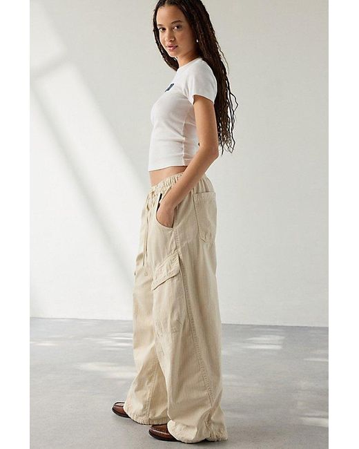 BDG Natural Station Cocoon Baggy Barrel Leg Cargo Pant