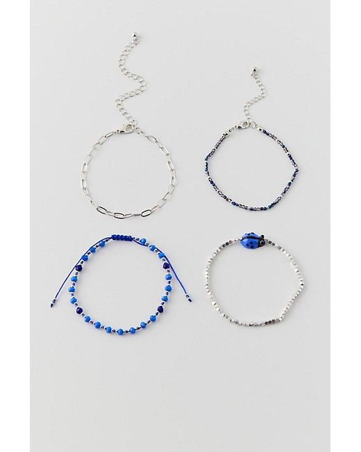 Urban Outfitters Blue Beaded Bracelet Set