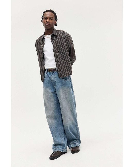 BDG Blue Neo Crosshatch Jeans for men