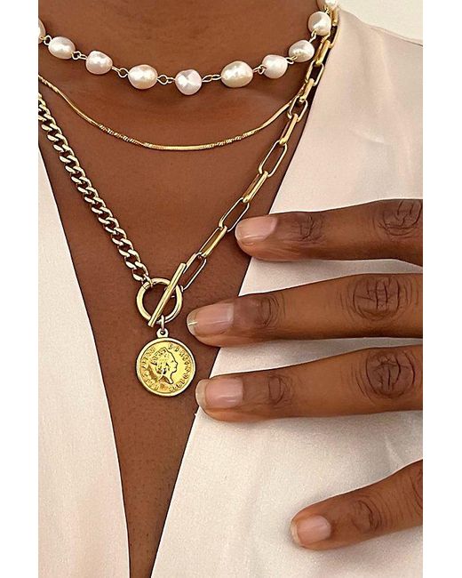 Ellie Vail Brown Stacie Toggle Chain Necklace