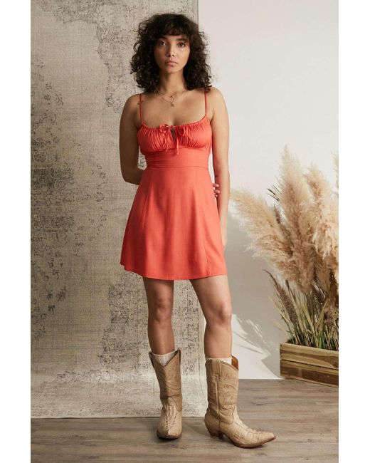 Urban Outfitters Uo Kamaryn Mini Dress in Red | Lyst