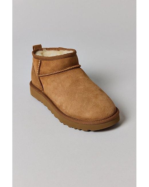 Ugg Brown Classic Ultra Mini Ankle Boots