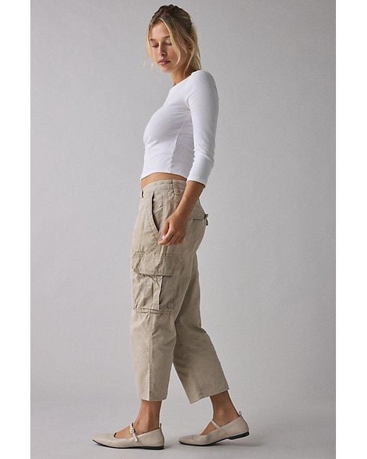 Vintage & ReMADE by UO Natural Remade By Uo Cargo Ankle Pant
