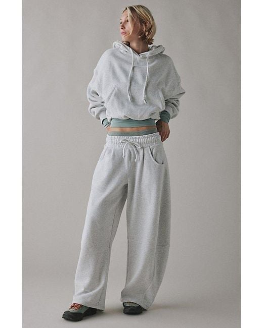 Out From Under Gray Essential Barrel Leg Full Length Sweatpant