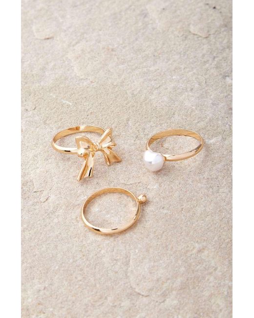 Silence + Noise Natural Silence + Noise Bow Rings 3-pack