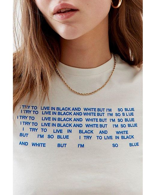 Urban Outfitters Blue Billie Eilish Uo Exclusive I'M So Baby Tee