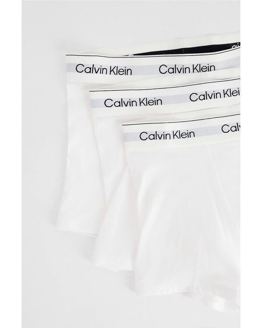 Calvin Klein White Trunks 3-pack for men