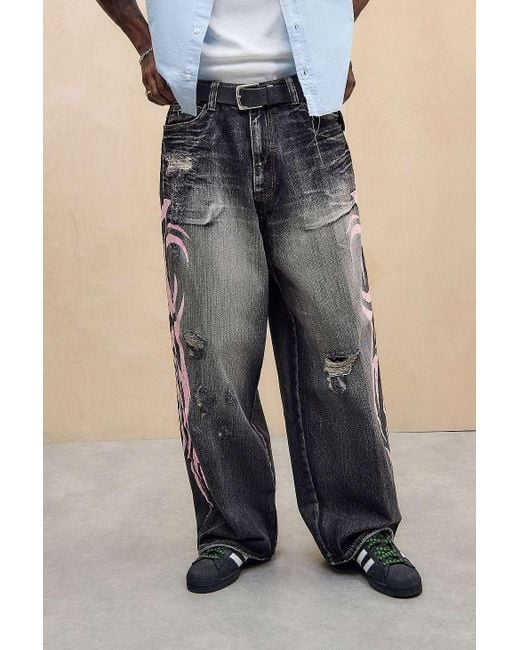 Jaded London Pink Blade Colossus Jeans in Natural for Men Jaded London Pink Blade Colossus Jeans in Natural for Men