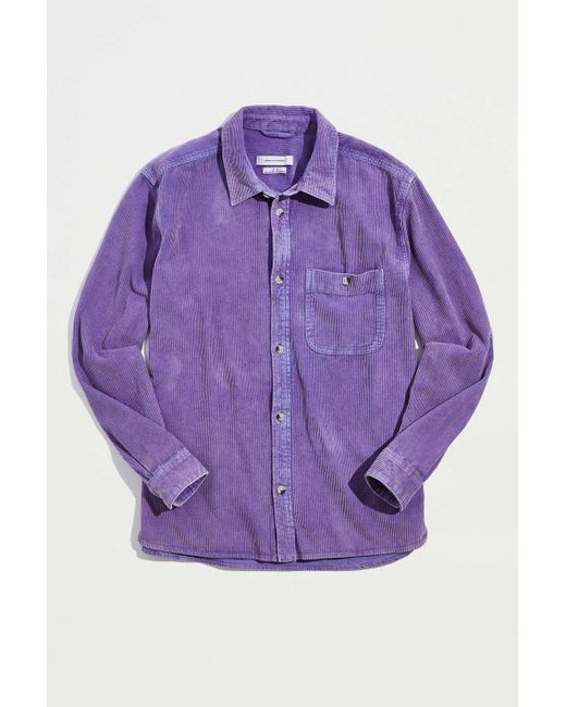 Urban Outfitters Purple Uo Big Corduroy Work Shirt for men