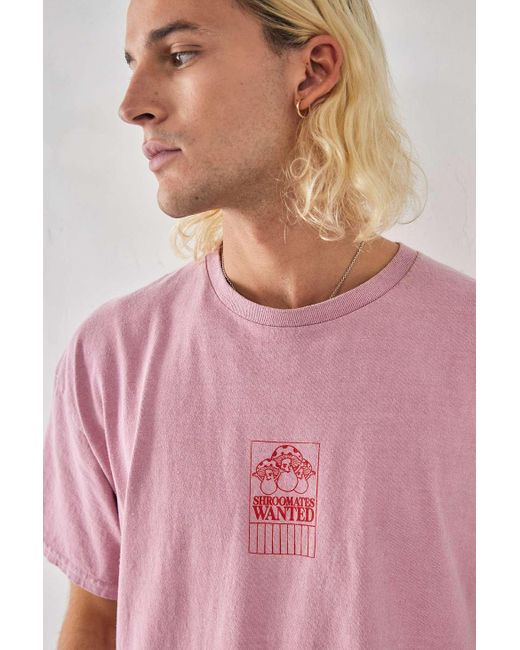 Urban Outfitters Uo Shroomates T-shirt in Pink for Men | Lyst UK