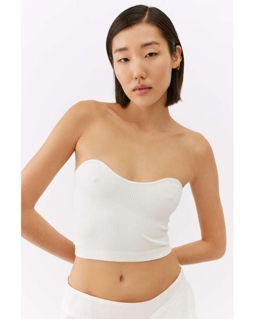 Out From Under White Lyonne Seamless Tube Top