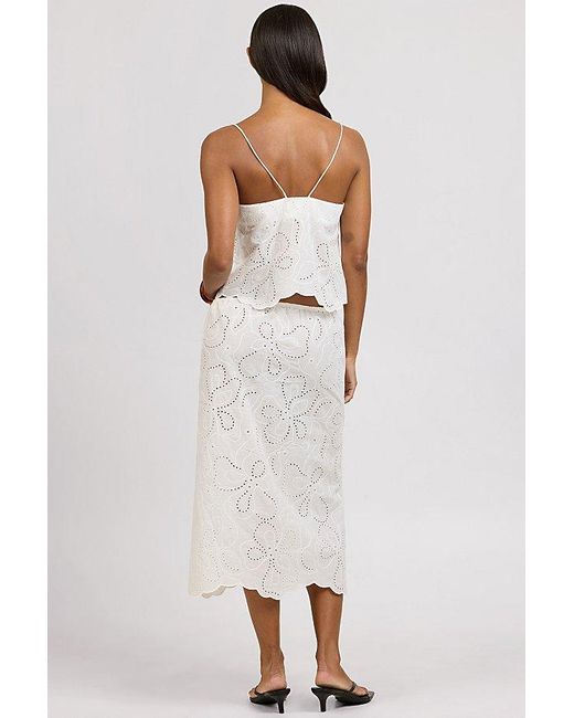 Onia White Scallop Cami