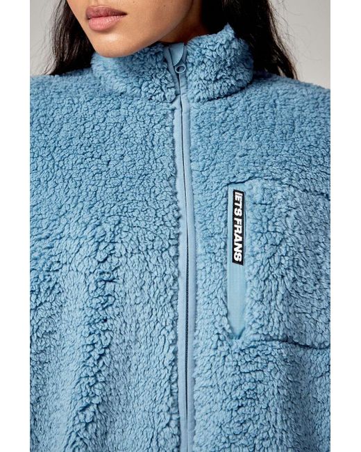 iets frans Blue Zip-through Fleece Jacket