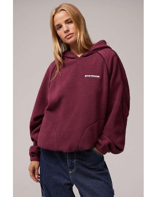 iets frans Red Piped Hooded Fleece Xs At Urban Outfitters