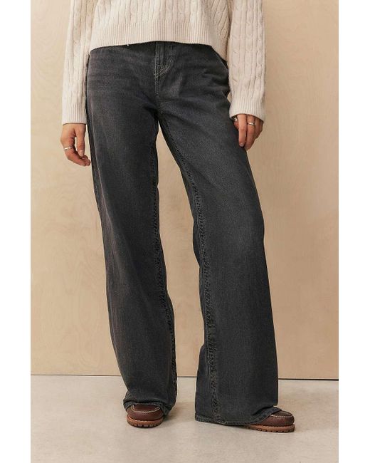 Urban Outfitters Black True Religion Grey Bobby Baggy Jeans
