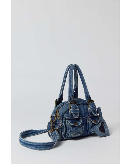 BDG Mini Denim Duffle Crossbody Bag In Denim,at Urban Outfitters
