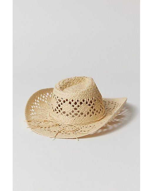 Urban Outfitters Natural Dakota Straw Cowboy Hat
