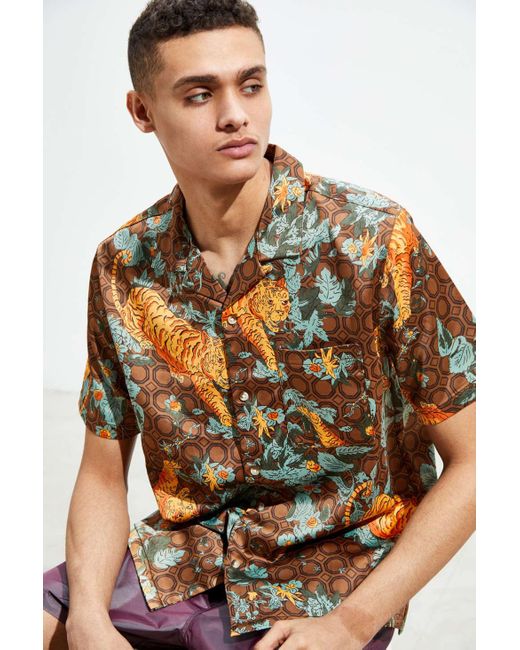 Urban Outfitters Uo Leafy Tiger Satin 