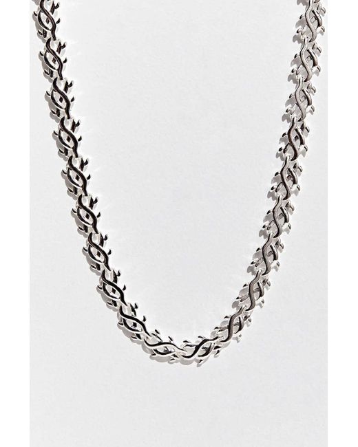 Urban Outfitters Metallic Thorn Chain Necklace for men
