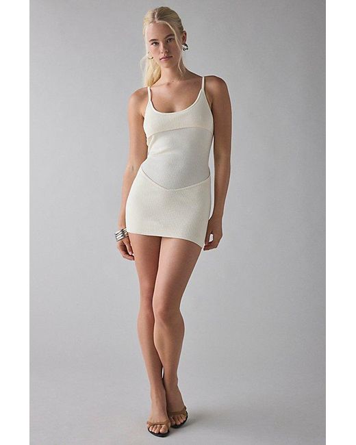 Lioness Bella Knit Cami Mini Dress in White | Lyst