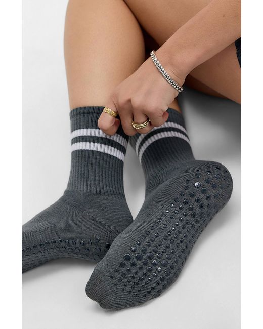 Out From Under Gray Non-slip Pilates Sports Socks