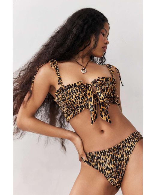 Damson Madder Brown Leopard Print Bikini Bottoms