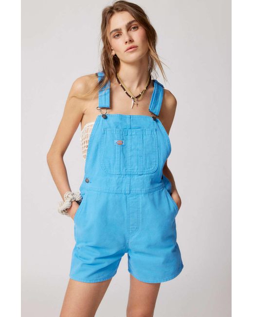 Dickies Blue Canvas Shortall Overall