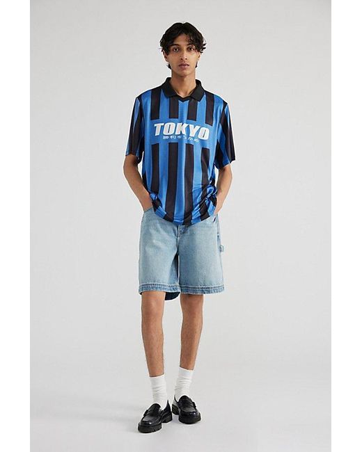 Urban Outfitters Blue Tokyo Soccer Jersey Top for men