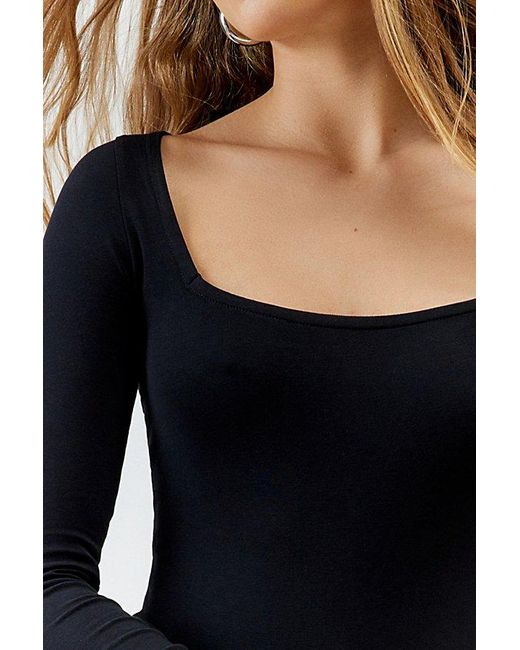 Guess Blue Uo Exclusive Long Sleeve Bodysuit