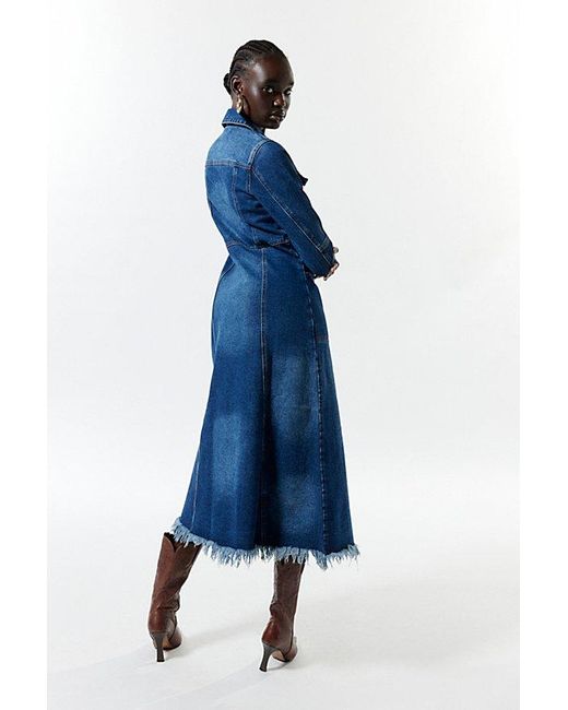 Another Girl Blue Lori Denim Midi Dress
