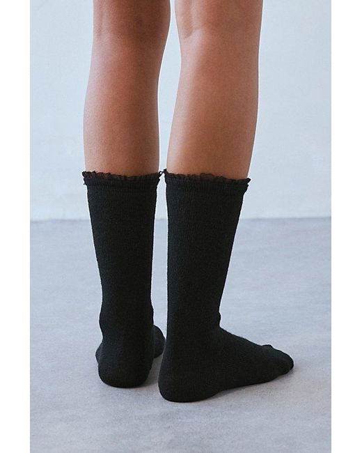 Urban Outfitters Black Layla Pointelle Crew Sock