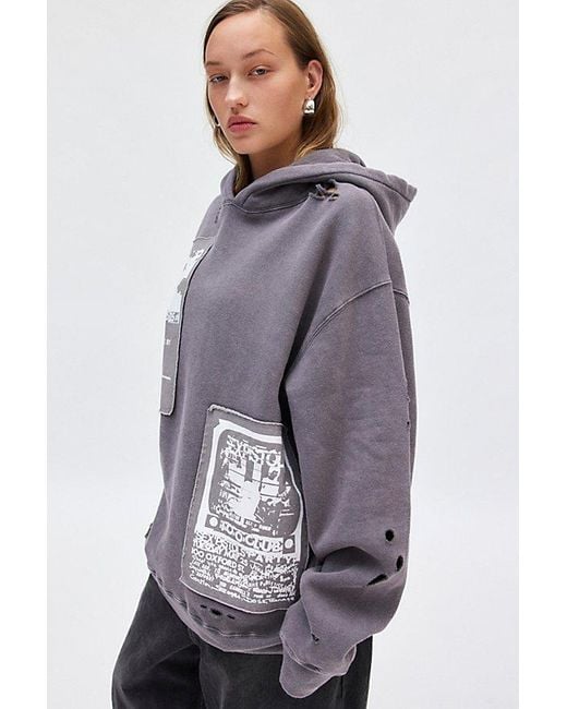 Urban Outfitters Gray Sex Pistols Patched Graphic Hoodie Sweatshirt