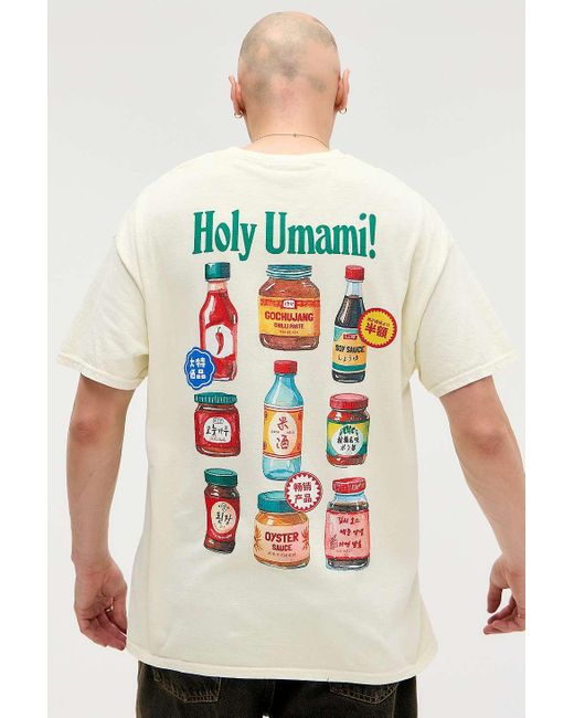 Urban Outfitters Uo Yellow Holy Umami T-shirt for men