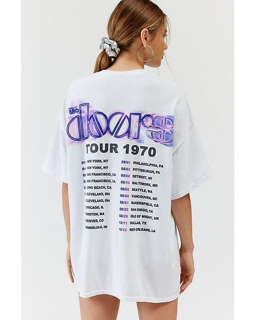 Urban Outfitters Blue The Doors Sun Tour T-Shirt Dress
