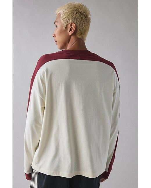 Standard Cloth Multicolor Jump Shot Colorblock Long Sleeve Tee for men