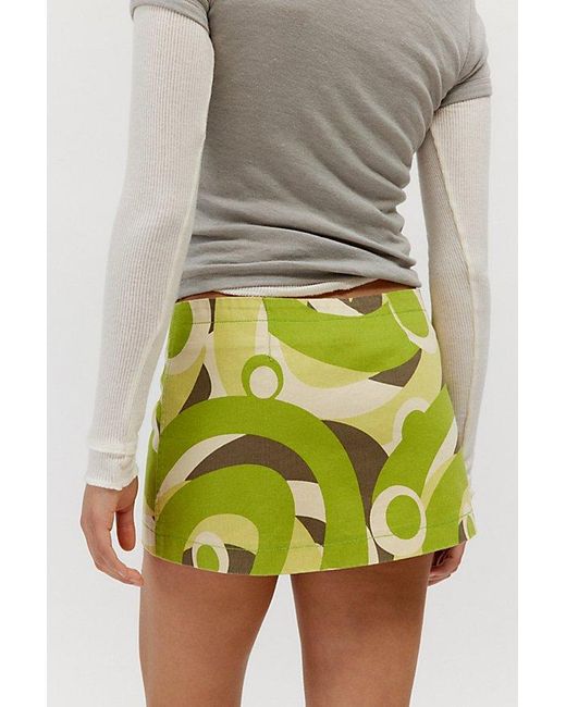 BDG Green Harlow Micro Mini Wrap Skirt