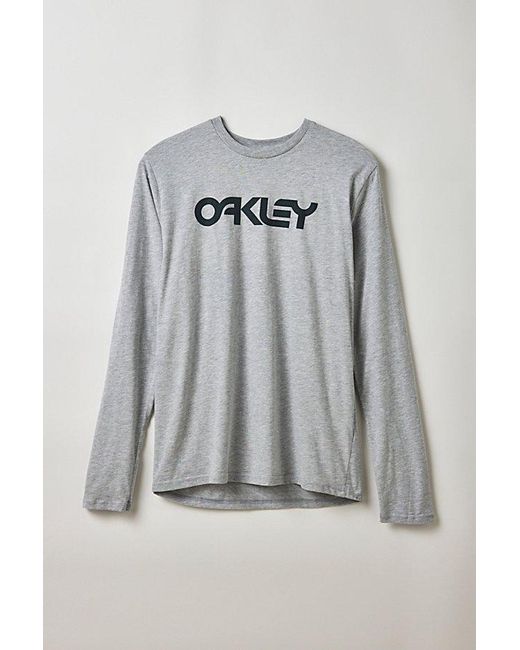 Oakley Gray Mark Ii Logo Graphic Long Sleeve Tee for men