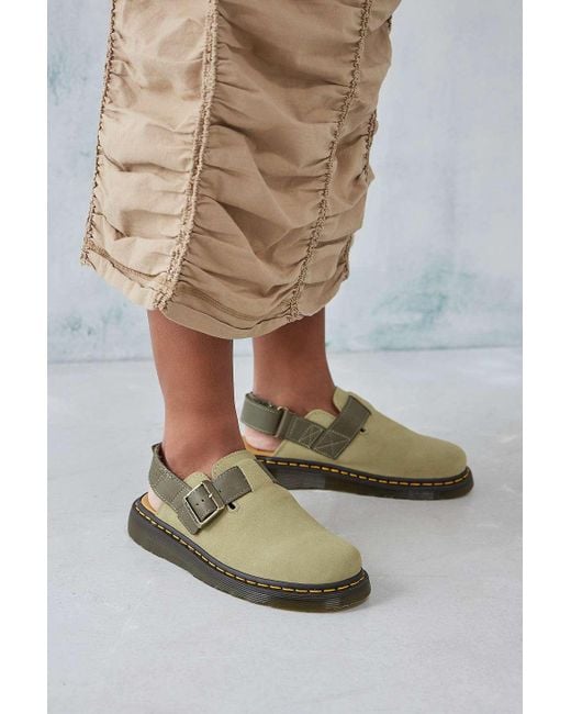 Dr. Martens Green Jorge Ii Olive Suede Mules