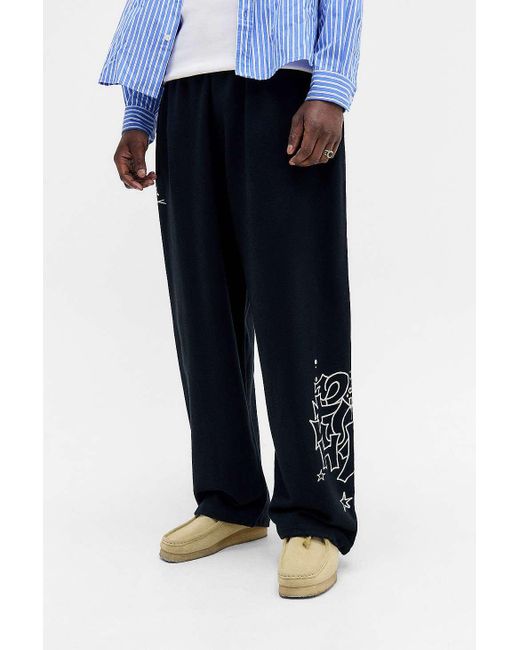 iets frans Blue Black Harri Graffiti Joggers for men