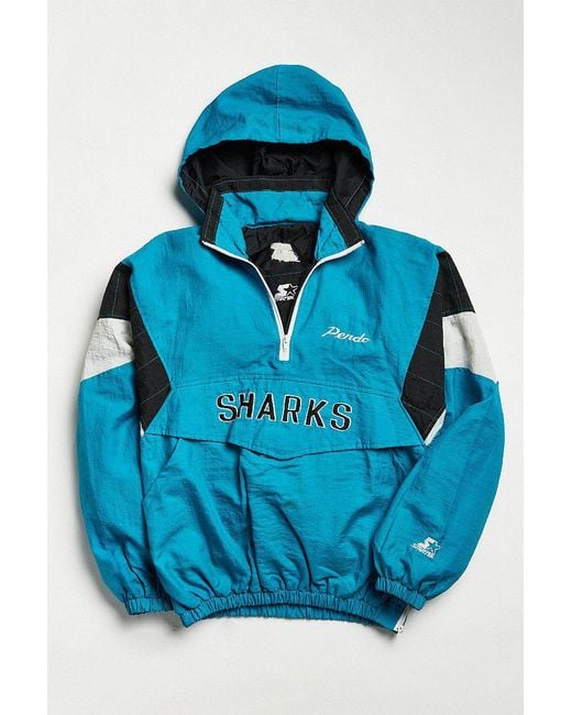 Urban Outfitters Blue Vintage Starter San Jose Sharks Anorak Jacket for men