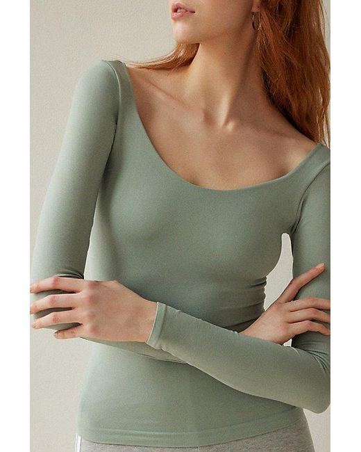Out From Under Green Roux Seamless Long Sleeve Top