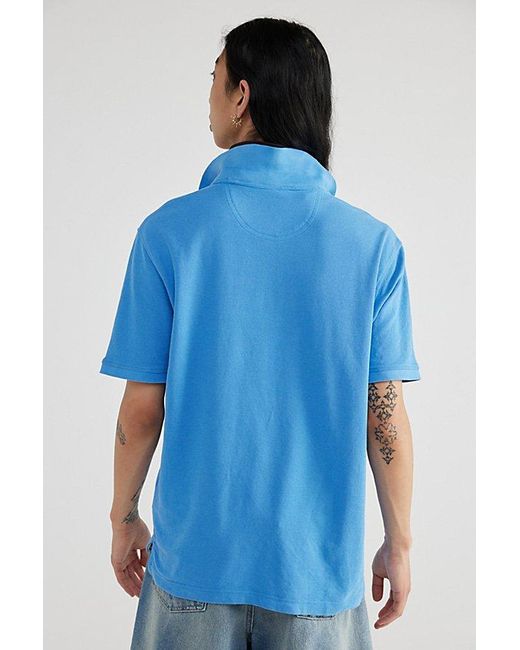 Urban Renewal Blue Remade Double Collared Shirt for men