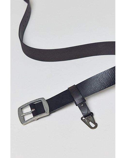 Urban Outfitters White Carabiner Clip Leather Belt for men