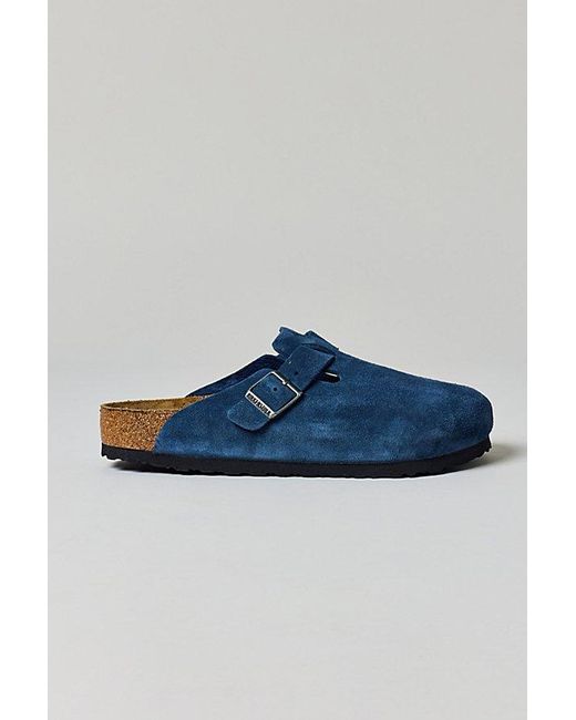 Birkenstock Blue Boston Suede Clog for men